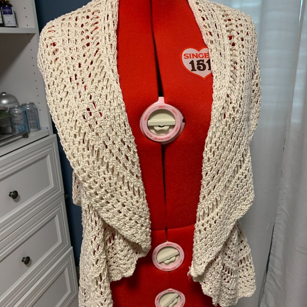 Cato Woman Crochet Shrug Plus Size